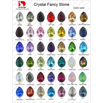 Tarjeta de color: Punto de cristal de cristal de fantasía de piedra